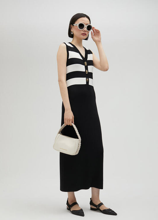 LOLA CASADEMUNT Abito in Maglia Bicolore