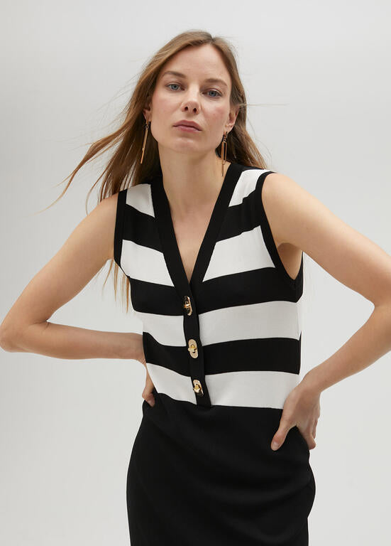 LOLA CASADEMUNT Abito in Maglia Bicolore