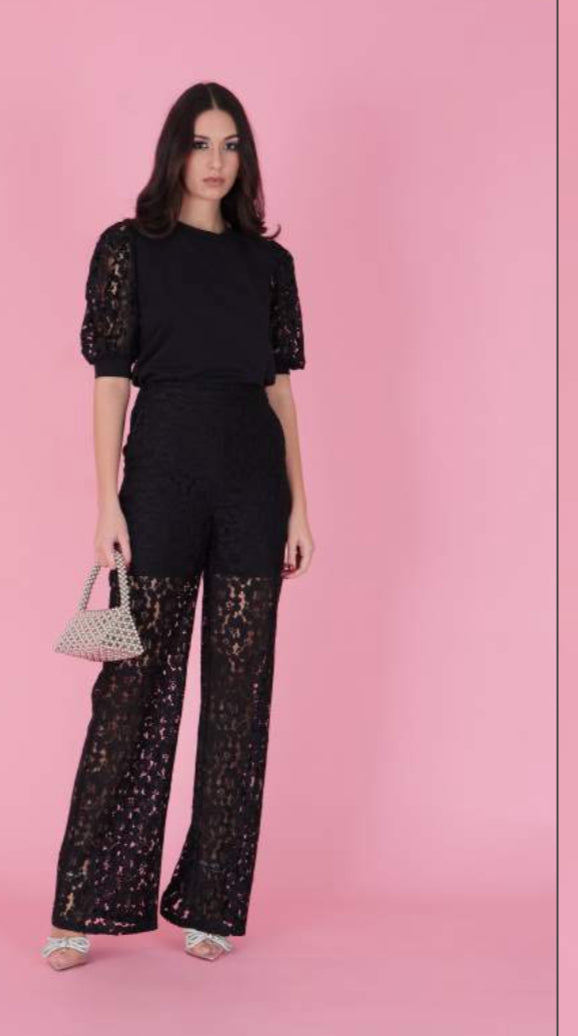 QUEGUAPA Maglie con Maniche in Pizzo