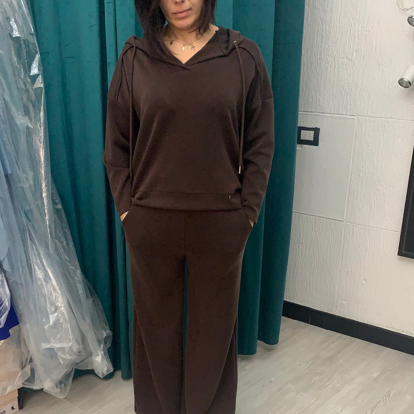 EDAS Tuta Felpa Cappuccio e Pantalone