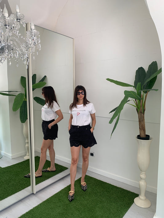 VIVIENNE T-Shirt Manica Corta Con Scritta Simpatica