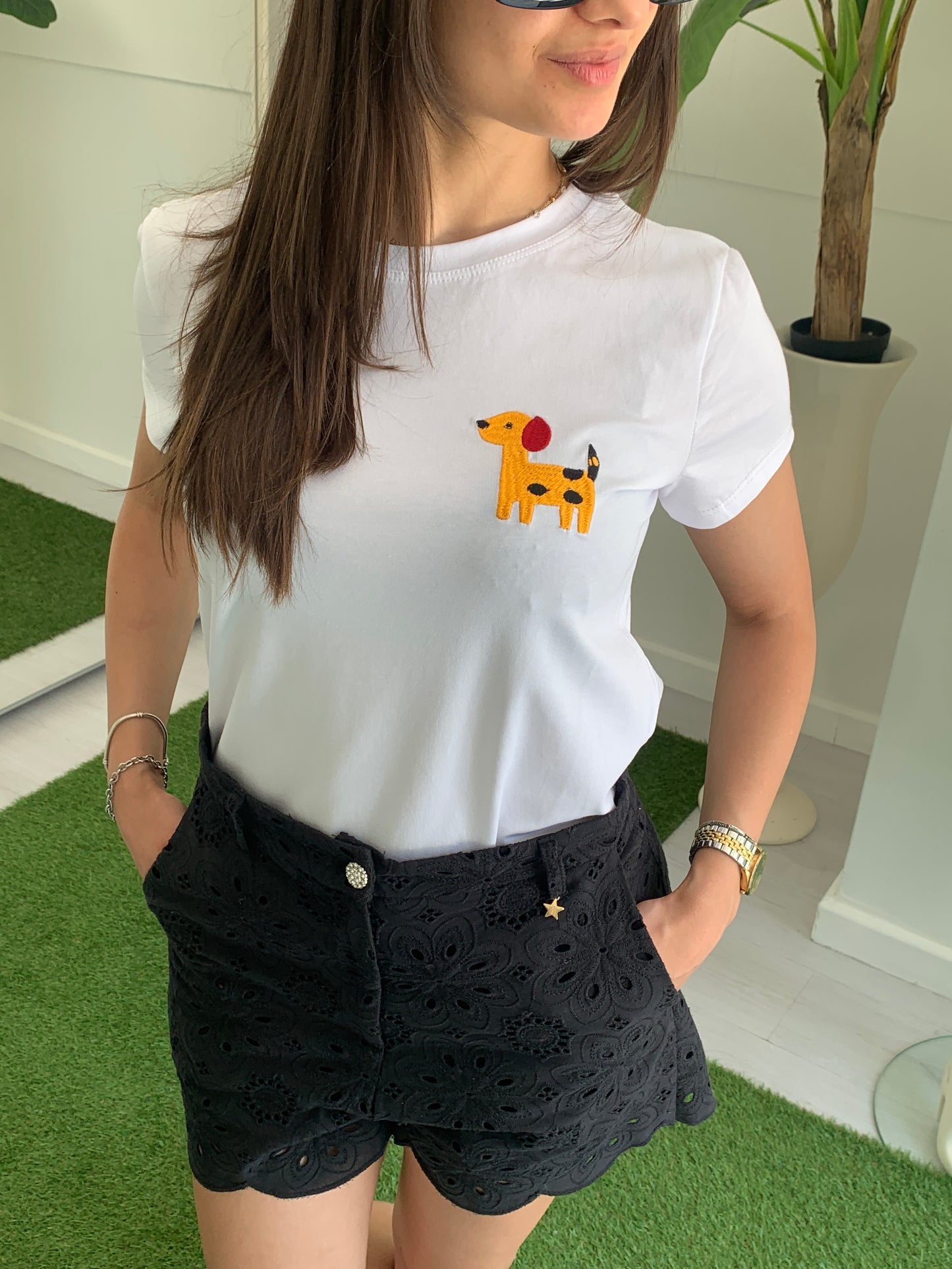 QUEGUAPA Pantaloncini in Pizzo