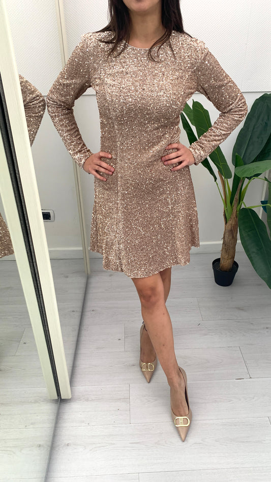 EDAS Abito Pioggia Paiettato in Ciniglia