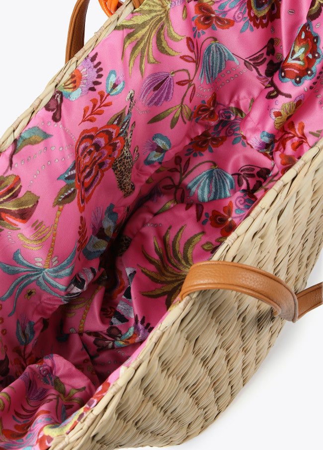 LOLA CASADEMUNT Borsa a Cesta con Ricamo Crochè