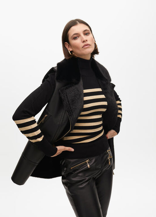 LOLA CASADEMUNT Gilet MAidi Reversibile Ecopelle Pelliccia