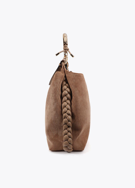 LOLA CASADEMUNT Borsa Shopper con Mnico in Metallo Logato