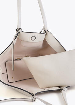 Interno borsa shopper Lola Casademunt bianco panna - capiente e organizzato