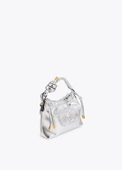 Mini Bag Argento Metallizzato con Catena Dorata - Lola Casademunt