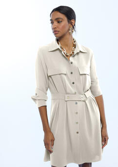 Abito Chemisier Beige Lola Casademunt | Abito Donna con Cintura
